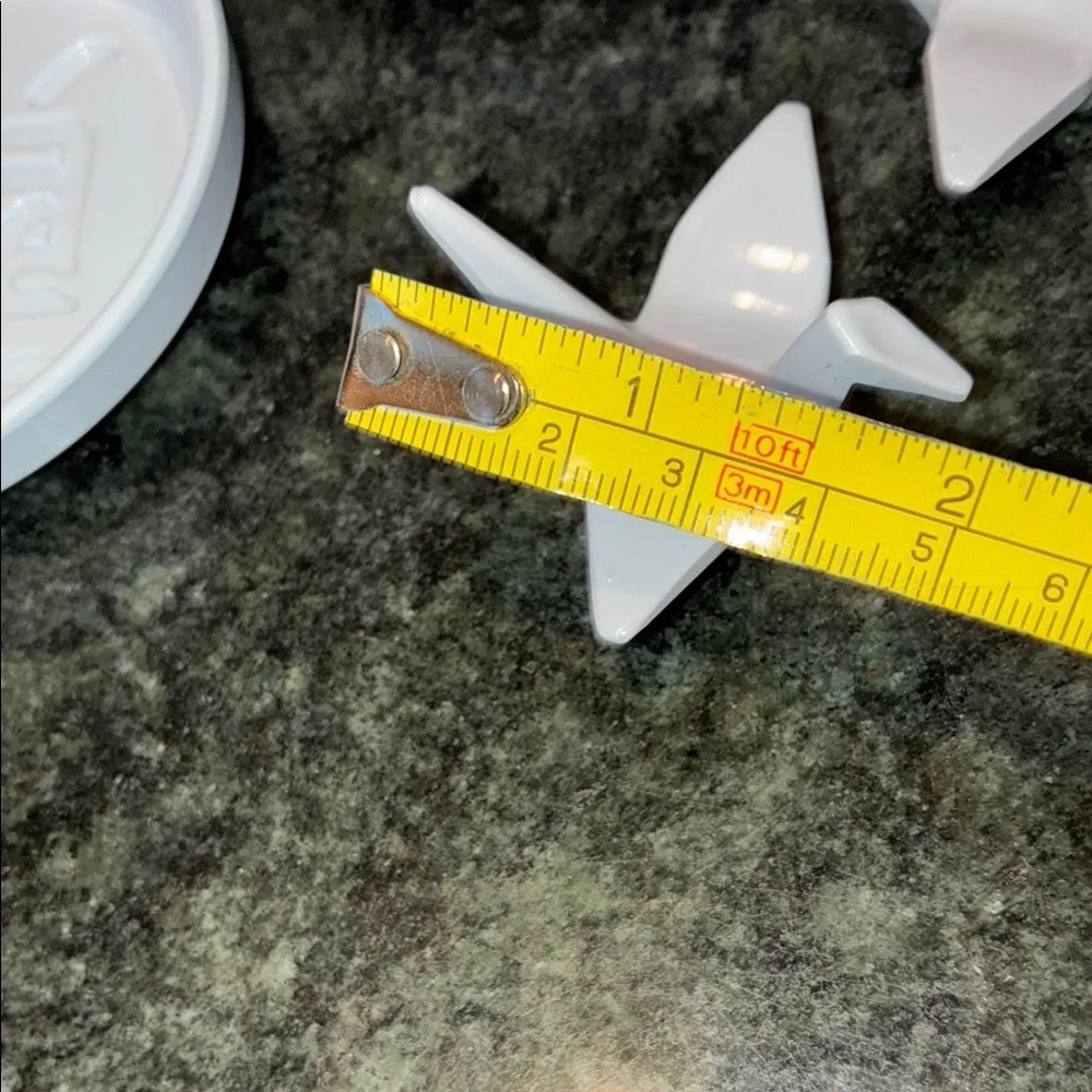 White Melanine Dish Set with Origami Crane Holders  Dip trays & Chopstick rests. - Picture 3 of 5